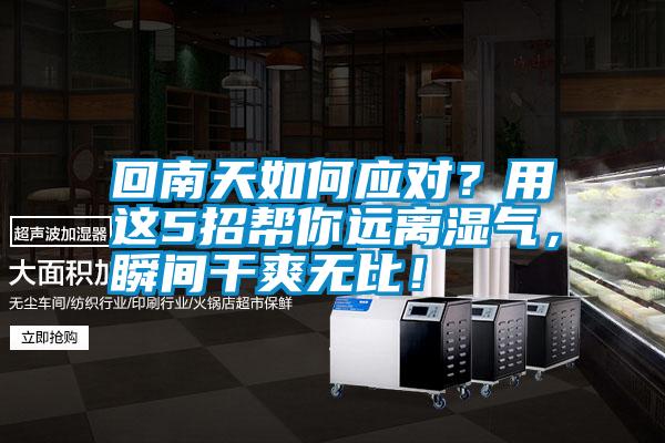 回南天如何應(yīng)對(duì)？用這5招幫你遠(yuǎn)離濕氣，瞬間干爽無比！