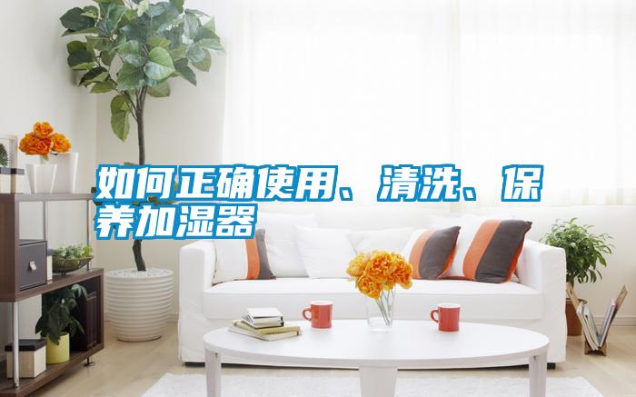 如何正確使用、清洗、保養加濕器