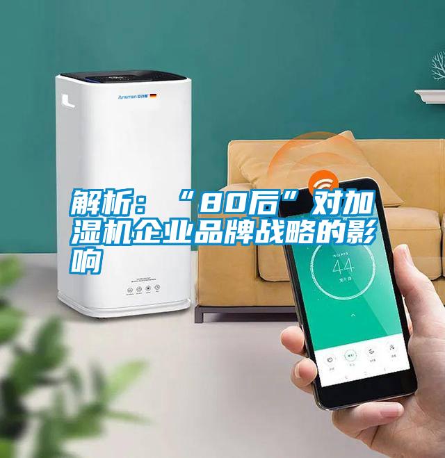 解析：“80后”對加濕機企業品牌戰略的影響