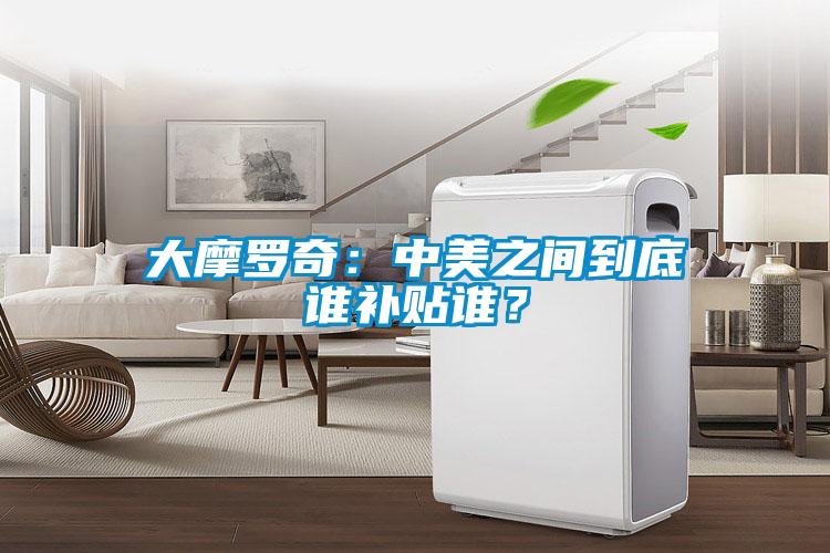 大摩羅奇：中美之間到底誰補(bǔ)貼誰？