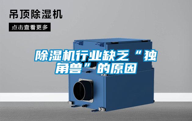 除濕機行業缺乏“獨角獸”的原因