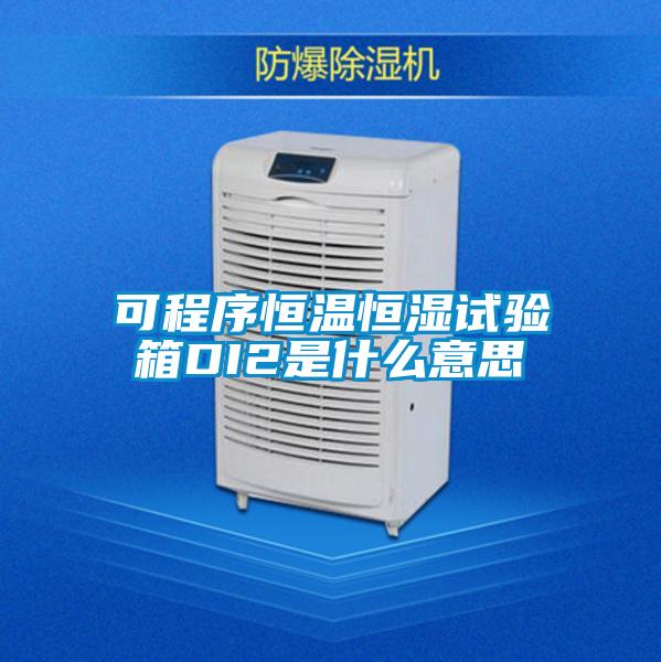 可程序恒溫恒濕試驗箱DI2是什么意思