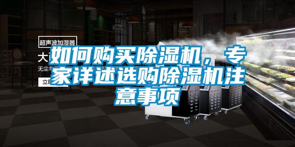 如何購買除濕機,專家詳述選購除濕機注意事項