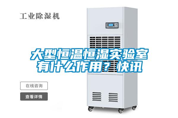 大型恒溫恒濕實驗室有什么作用？快訊