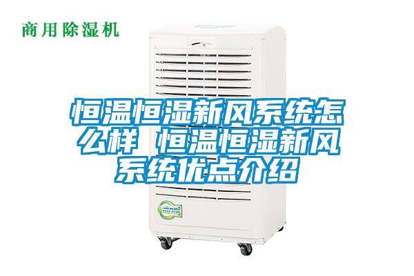 恒溫恒濕新風系統(tǒng)怎么樣 恒溫恒濕新風系統(tǒng)優(yōu)點介紹
