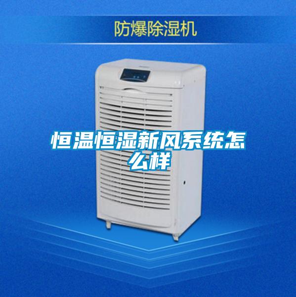 恒溫恒濕新風系統(tǒng)怎么樣